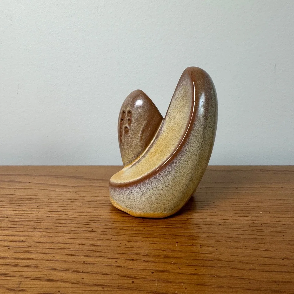Vintage Frankoma Lazy Bones #4H Attached Salt & Pepper Shakers Mid Century Retro